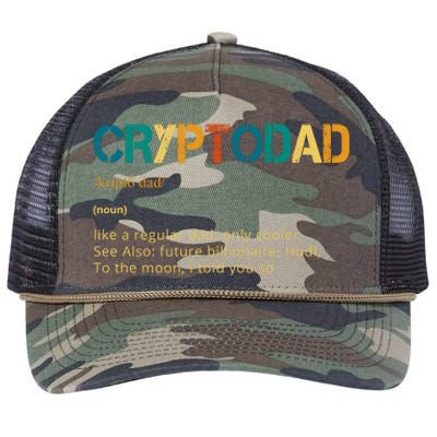 Cryptodad Definition Funny Future Billionaire Retro Rope Trucker Hat Cap