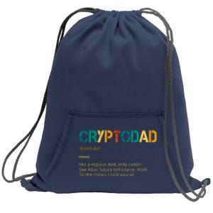 Cryptodad Definition Funny Future Billionaire Sweatshirt Cinch Pack Bag