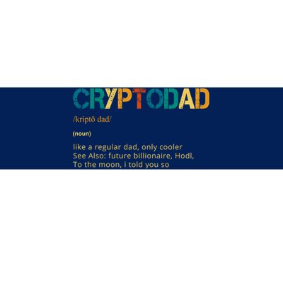 Cryptodad Definition Funny Future Billionaire Bumper Sticker