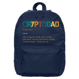 Cryptodad Definition Funny Future Billionaire 16 in Basic Backpack