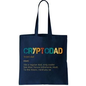 Cryptodad Definition Funny Future Billionaire Tote Bag