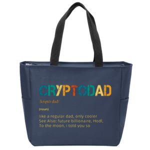 Cryptodad Definition Funny Future Billionaire Zip Tote Bag