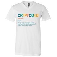 Cryptodad Definition Funny Future Billionaire V-Neck T-Shirt