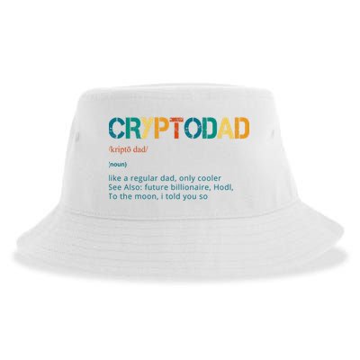 Cryptodad Definition Funny Future Billionaire Sustainable Bucket Hat