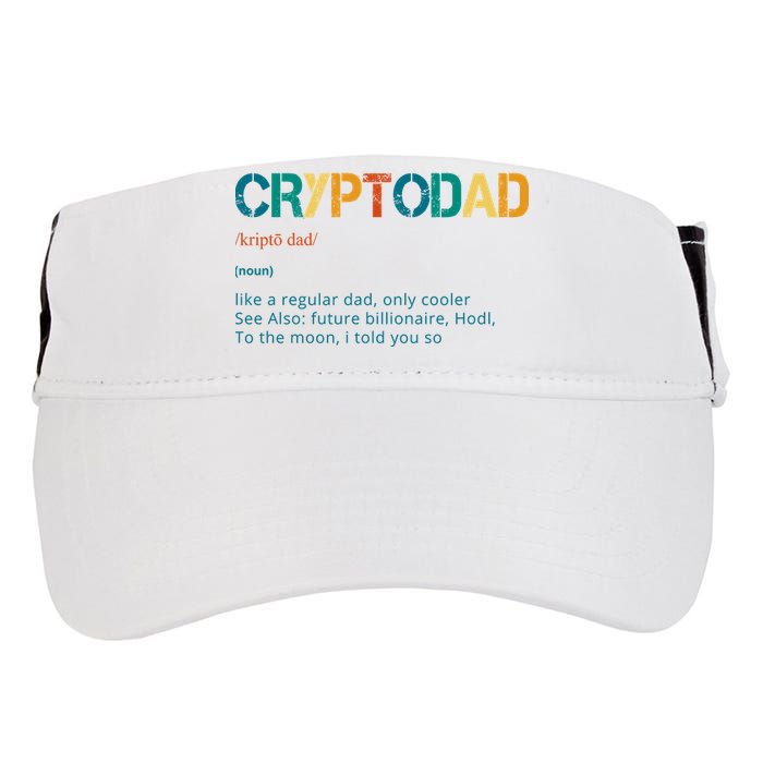 Cryptodad Definition Funny Future Billionaire Adult Drive Performance Visor