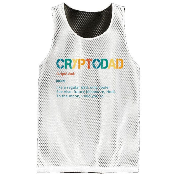 Cryptodad Definition Funny Future Billionaire Mesh Reversible Basketball Jersey Tank
