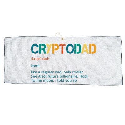 Cryptodad Definition Funny Future Billionaire Large Microfiber Waffle Golf Towel