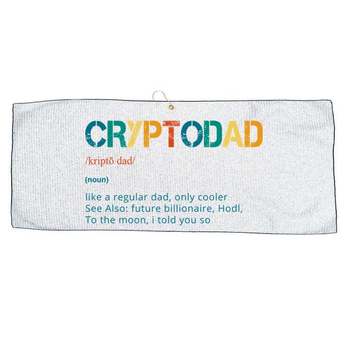 Cryptodad Definition Funny Future Billionaire Large Microfiber Waffle Golf Towel