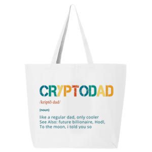 Cryptodad Definition Funny Future Billionaire 25L Jumbo Tote