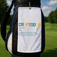 Cryptodad Definition Funny Future Billionaire Golf Towel