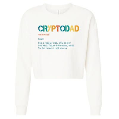 Cryptodad Definition Funny Future Billionaire Cropped Pullover Crew