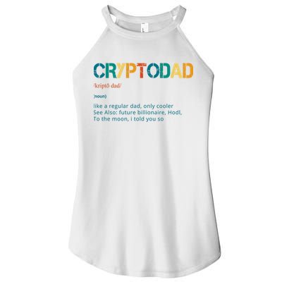 Cryptodad Definition Funny Future Billionaire Women's Perfect Tri Rocker Tank
