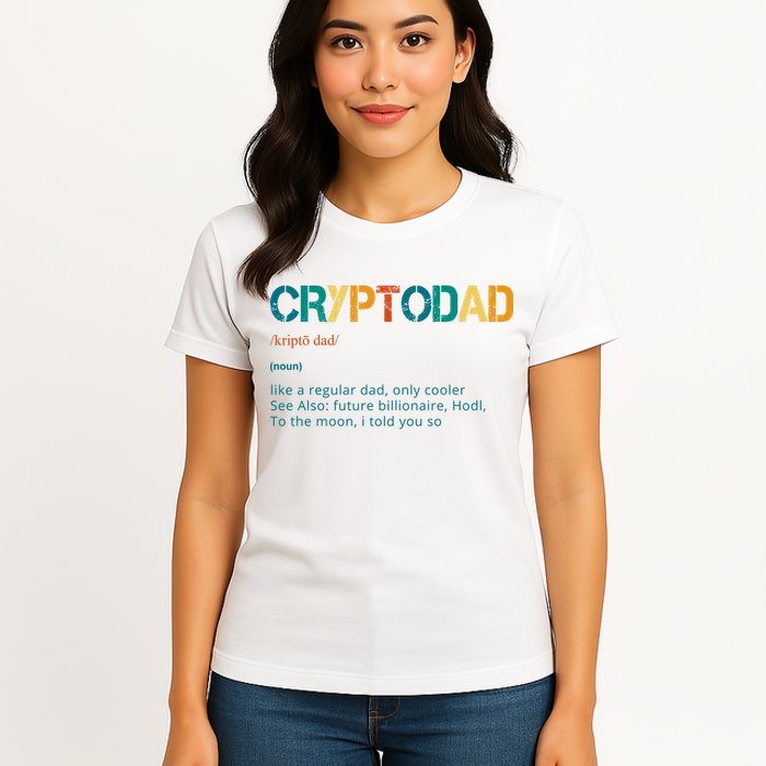 Cryptodad Definition Funny Future Billionaire Womens T-Shirt