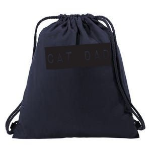 Cat Dad Funny Black Cat Drawstring Bag