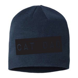 Cat Dad Funny Black Cat Sustainable Beanie