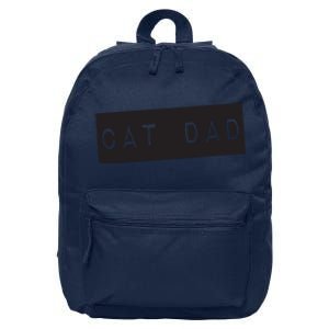 Cat Dad Funny Black Cat 16 in Basic Backpack