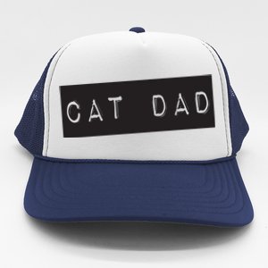 Cat Dad Funny Black Cat Trucker Hat