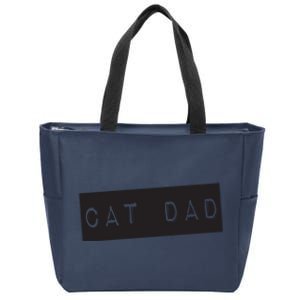 Cat Dad Funny Black Cat Zip Tote Bag