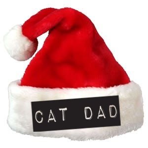 Cat Dad Funny Black Cat Premium Christmas Santa Hat