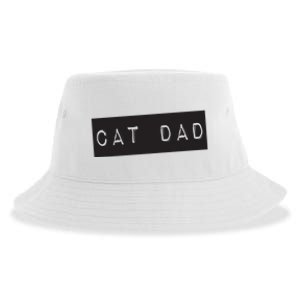 Cat Dad Funny Black Cat Sustainable Bucket Hat