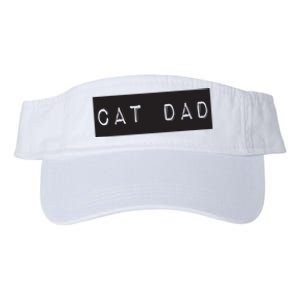 Cat Dad Funny Black Cat Valucap Bio-Washed Visor