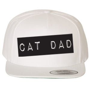 Cat Dad Funny Black Cat Wool Snapback Cap