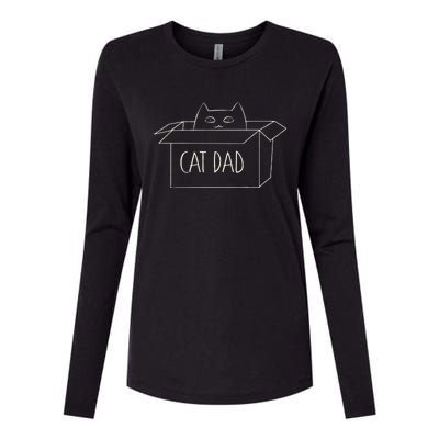 Cat Dad Funny Cat Daddy For Fathers Day Womens Cotton Relaxed Long Sleeve T-Shirt