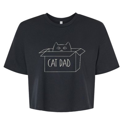 Cat Dad Funny Cat Daddy For Fathers Day Bella+Canvas Jersey Crop Tee