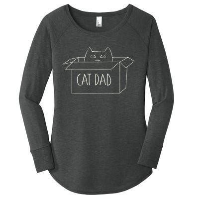 Cat Dad Funny Cat Daddy For Fathers Day Women's Perfect Tri Tunic Long Sleeve Shirt