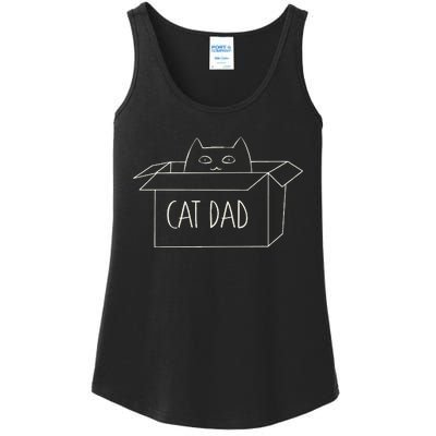 Cat Dad Funny Cat Daddy For Fathers Day Ladies Essential Tank