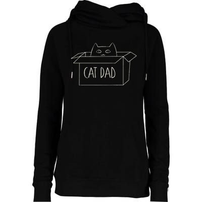 Cat Dad Funny Cat Daddy For Fathers Day Womens Funnel Neck Pullover Hood