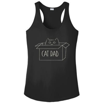 Cat Dad Funny Cat Daddy For Fathers Day Ladies PosiCharge Competitor Racerback Tank