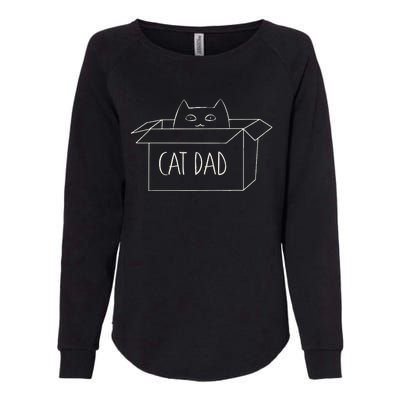 Cat Dad Funny Cat Daddy For Fathers Day Womens California Wash Sweatshirt