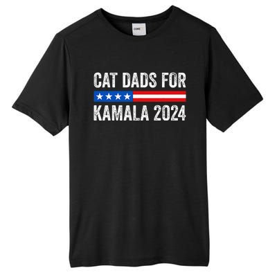 Cat Dads For Kamala Funny Cat Owner 2024 Tall Fusion ChromaSoft Performance T-Shirt