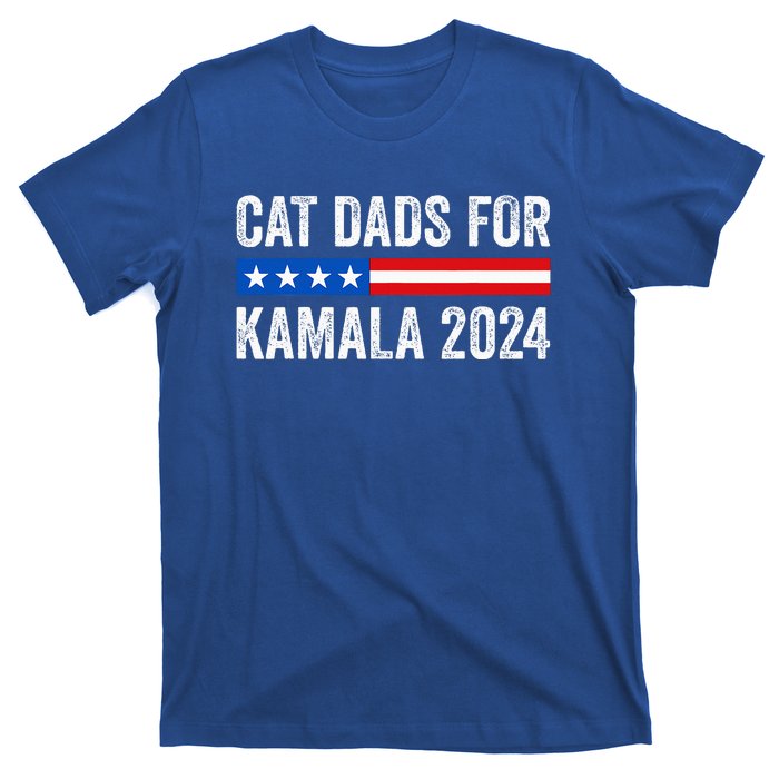 Cat Dads For Kamala Funny Cat Owner 2024 T-Shirt