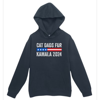 Cat Dads For Kamala Funny Cat Owner 2024 Urban Pullover Hoodie