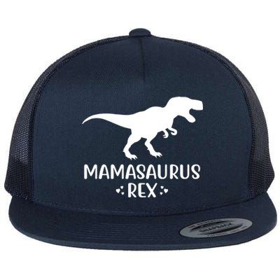 Christmas Dinosaur For Mom And Grandma Mamasaurus Rex Gift Flat Bill Trucker Hat