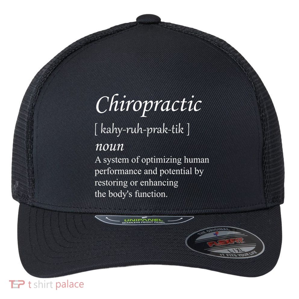 Chiropractor Definition Funny Chiropractic Humor Chiro Lover Gift Flexfit Unipanel Trucker Cap