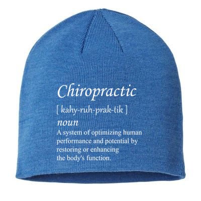 Chiropractor Definition Funny Chiropractic Humor Chiro Lover Gift Sustainable Beanie