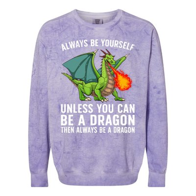 Cool Dragon For Boy Mythical Dragon Lovers Colorblast Crewneck Sweatshirt