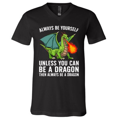 Cool Dragon For Boy Mythical Dragon Lovers V-Neck T-Shirt