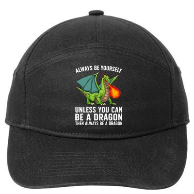 Cool Dragon For Boy Mythical Dragon Lovers 7-Panel Snapback Hat