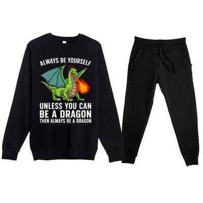 Cool Dragon For Boy Mythical Dragon Lovers Premium Crewneck Sweatsuit Set