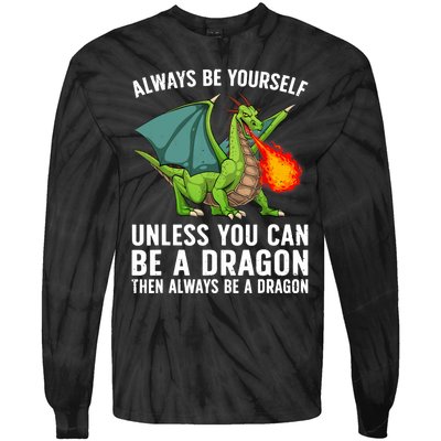 Cool Dragon For Boy Mythical Dragon Lovers Tie-Dye Long Sleeve Shirt