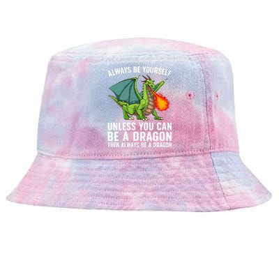 Cool Dragon For Boy Mythical Dragon Lovers Tie-Dyed Bucket Hat