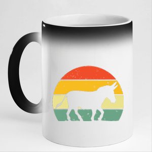 Cool Donkey For Mule Horse Animal Lover Jackass 11oz Black Color Changing Mug