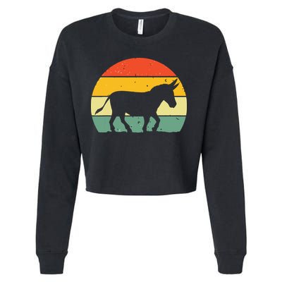 Cool Donkey For Mule Horse Animal Lover Jackass Cropped Pullover Crew