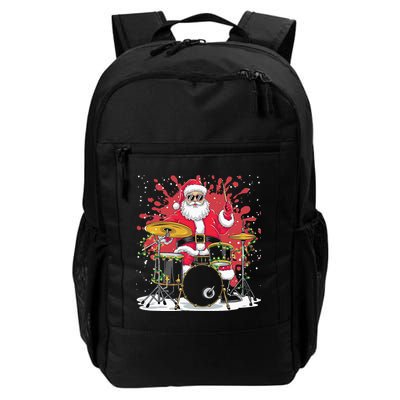 Christmas Drummer Funny Santa Claus On Drums For Music Lover Backpack