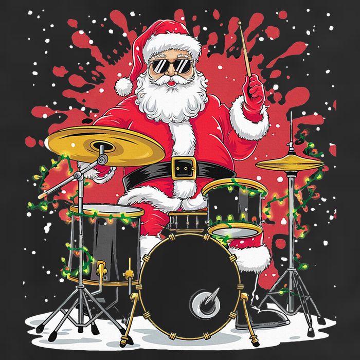 Christmas Drummer Funny Santa Claus On Drums For Music Lover Adult Drive Performance Visor