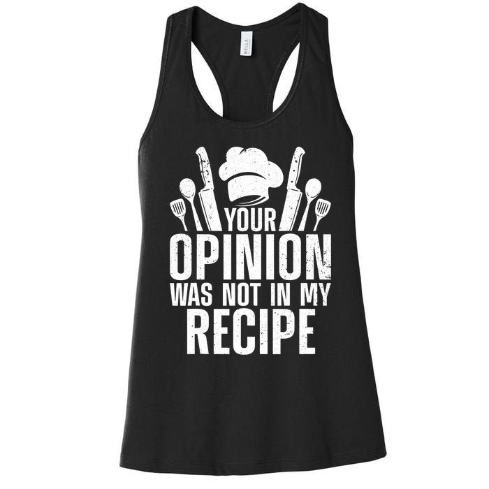 Chef Definition Funny Line Saying Cook Cooking Gifts Chefs Women's Racerback Tank